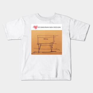 I love Scandinavian design Kids T-Shirt